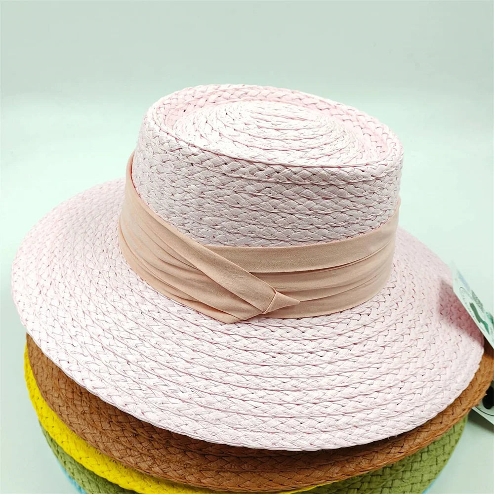 2024 Handmade Big Brim Hat Oversized Tassel Burrs Women Men Straw Sun Brim Hats Natural Raffia Panama Beach Summer Hat