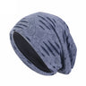 Unisex Men Women Beanie Cotton Night Sleep Cap Bonnet Chemo Hat Headwear Turban Baggy Hair Care Nightcap Pullover Hat Solid Colo