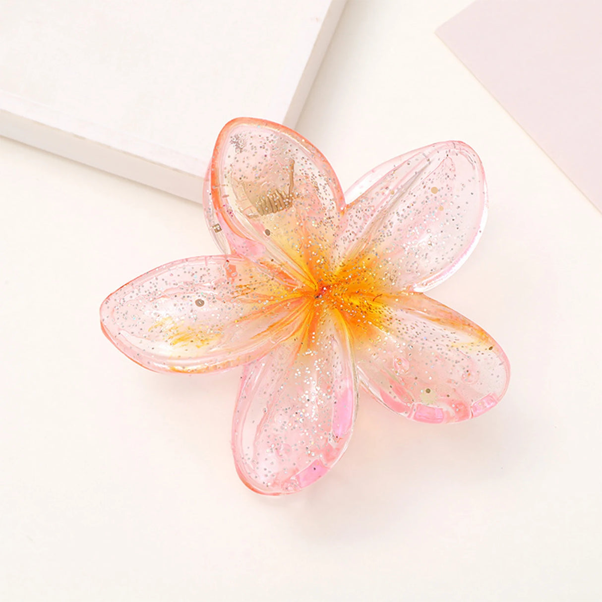 Gradient Flower Hair Clip Beach Hairpins Flower Claw Clips Hawaiian Style Headwear Summer Flower Hairpins Girls Hair Accessories