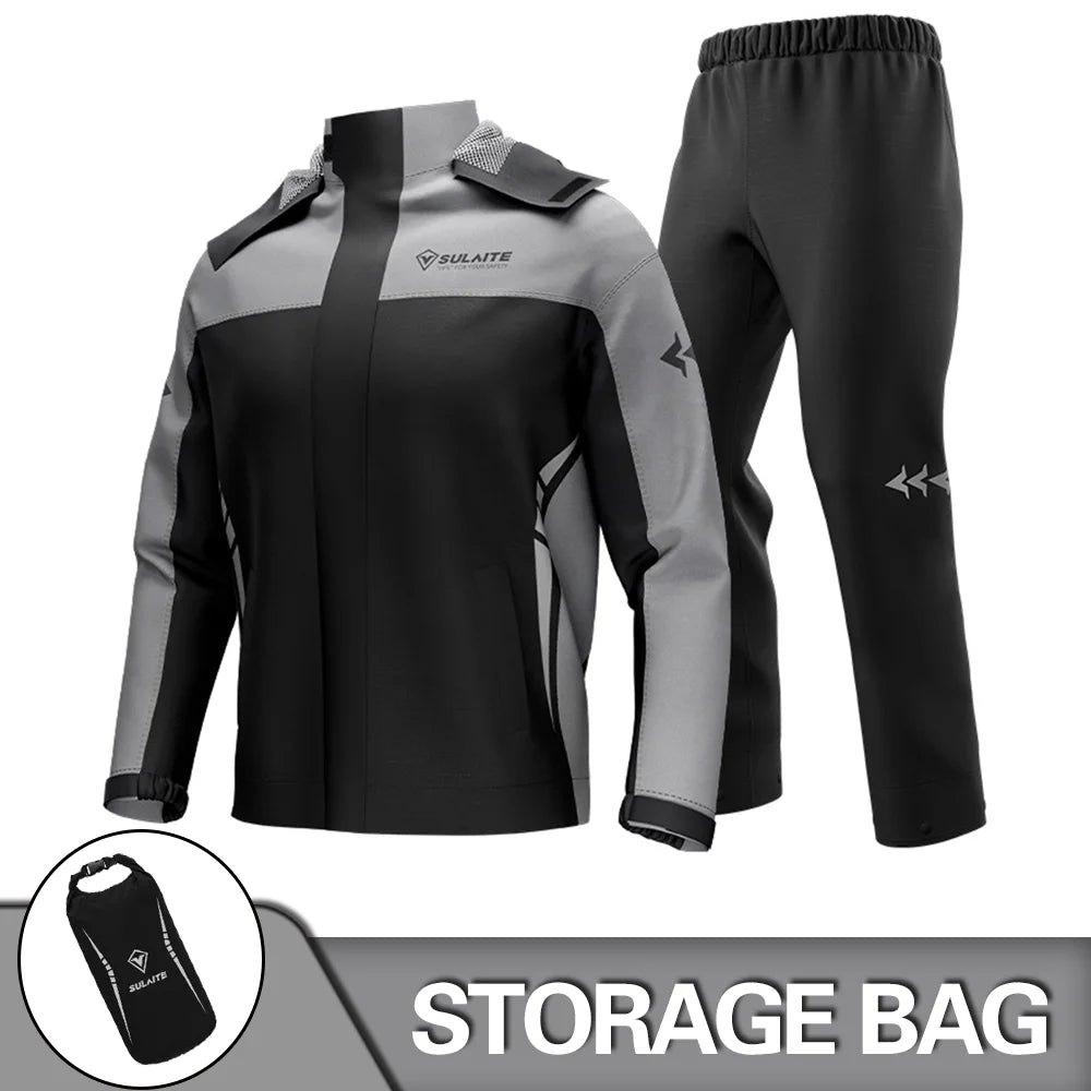 Motorcycle Raincoat Men Women Waterproof 100% Motorcycle Rider Raincoat Suit Moto Raincoat Rain Coat Jacket Pants Biker Rain Set
