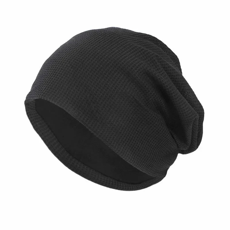 Unisex Men Women Beanie Cotton Night Sleep Cap Bonnet Chemo Hat Headwear Turban Baggy Hair Care Nightcap Pullover Hat Solid Colo