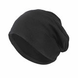 Unisex Men Women Beanie Cotton Night Sleep Cap Bonnet Chemo Hat Headwear Turban Baggy Hair Care Nightcap Pullover Hat Solid Colo