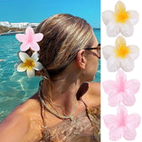 4Pcs Flower Hair Claw Clips for Women Fashion Large Hair Clips Beach Vacation Bohemia Hairpins Girls Hair Accessories