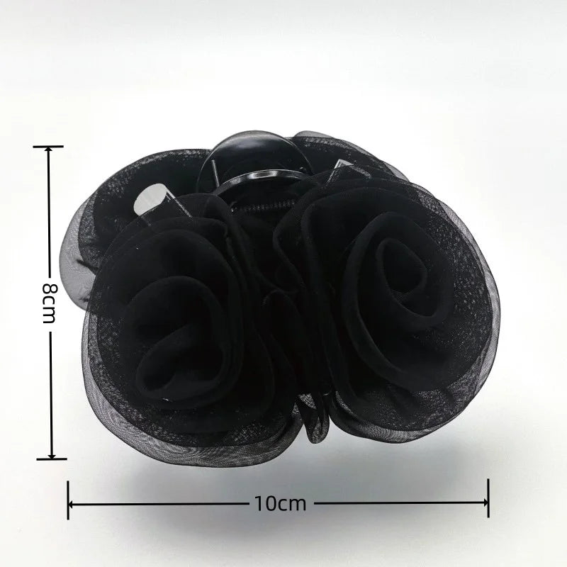 13cm Rose Shark Clip  Large  hair claw Elegant High-Grade Hair Accessories Pinzas Para El Cabello  Заколка Для Волос