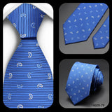 Jacquard Striped Plaid Paisley Necktie 8cm Polyester Male Narrow Tie Skinny Tuxedo Suit Shirt Gift For Business Men Accessory