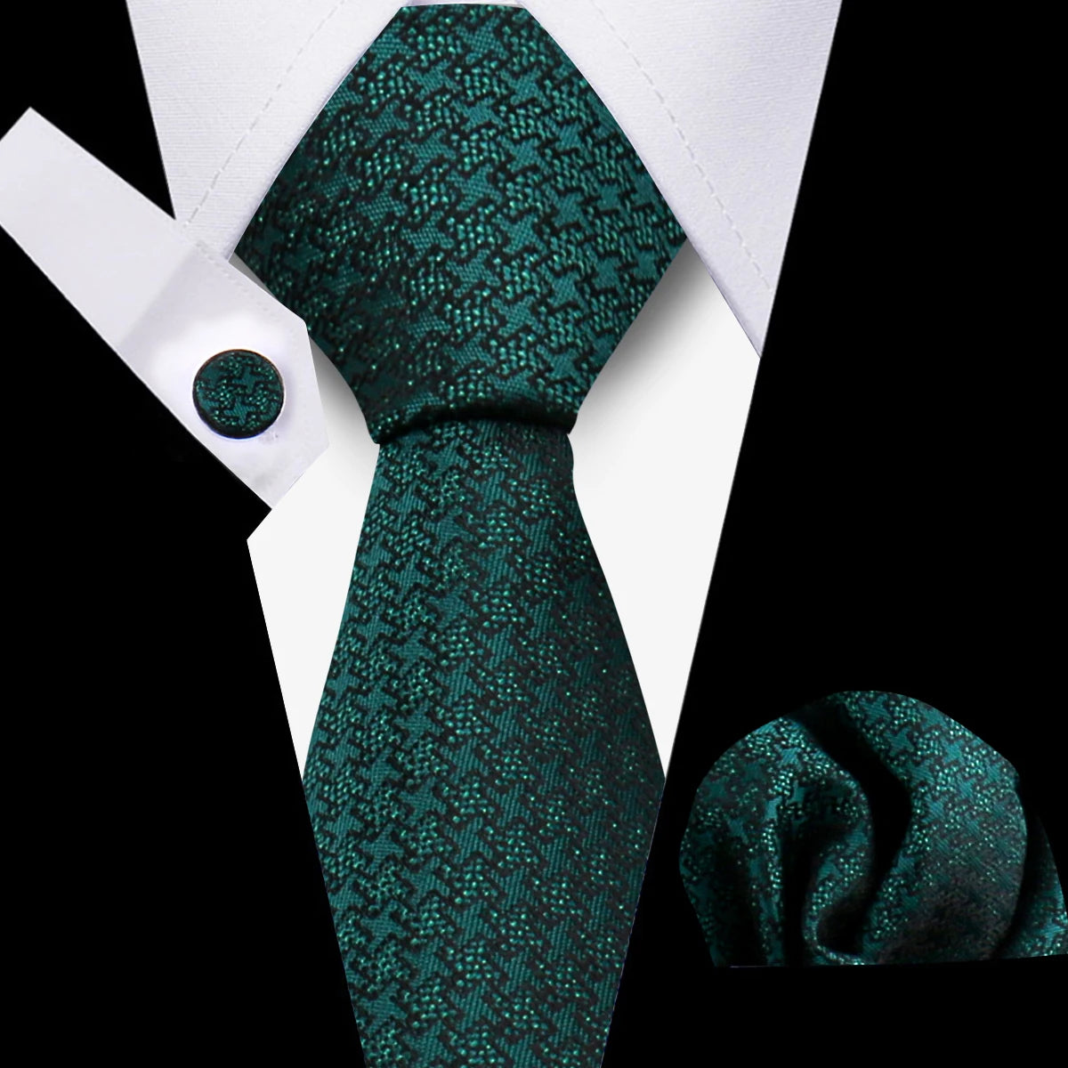 Men Neckties Tie Classic Handkerchiefs Plaid Necktie Cufflinks For Men Blouse Business Wedding Accessories Woman Collar Man Gift