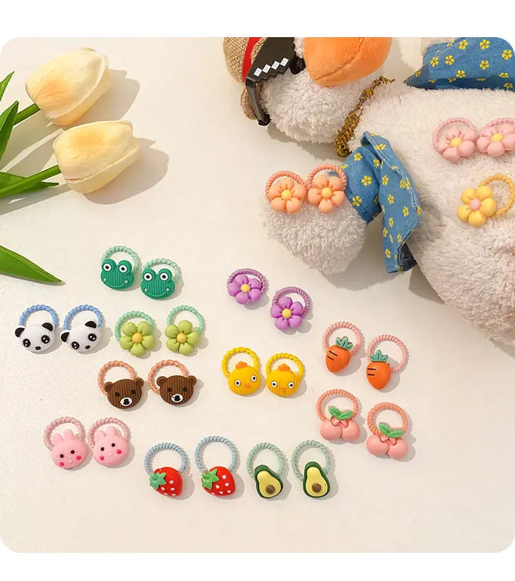 Hair Accessories Girls Bands Bandeau Cheveux Scrunchies Elastic Fille Korean Haarband Rubber Brown Children Gomas Gift Kids