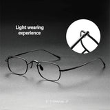 Vintage Small Square Oval 6.5g Ultra-Light Pure Titanium frame ，KJ45|Thin Frame of Golden Wire|For Men and Women