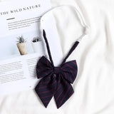 Korean style elegant Ties for men gifts Top clothes accessories Wedding  Black Gray Striped JK Ladies Collar Slim Neck Bow tie