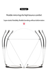 Pure Titanium Frame Glasses Full Rim Eye Glasses Spring Hinges Men Style Shortsighted Spectacles New Arrival Glasses
