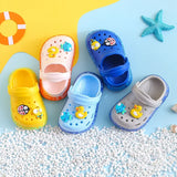 Summer Kids Sandals Children Hole Shoes Slippers Soft Non-slip Cartoon DIY Design Beach Sandy Slipper Shoe for Boys Girls