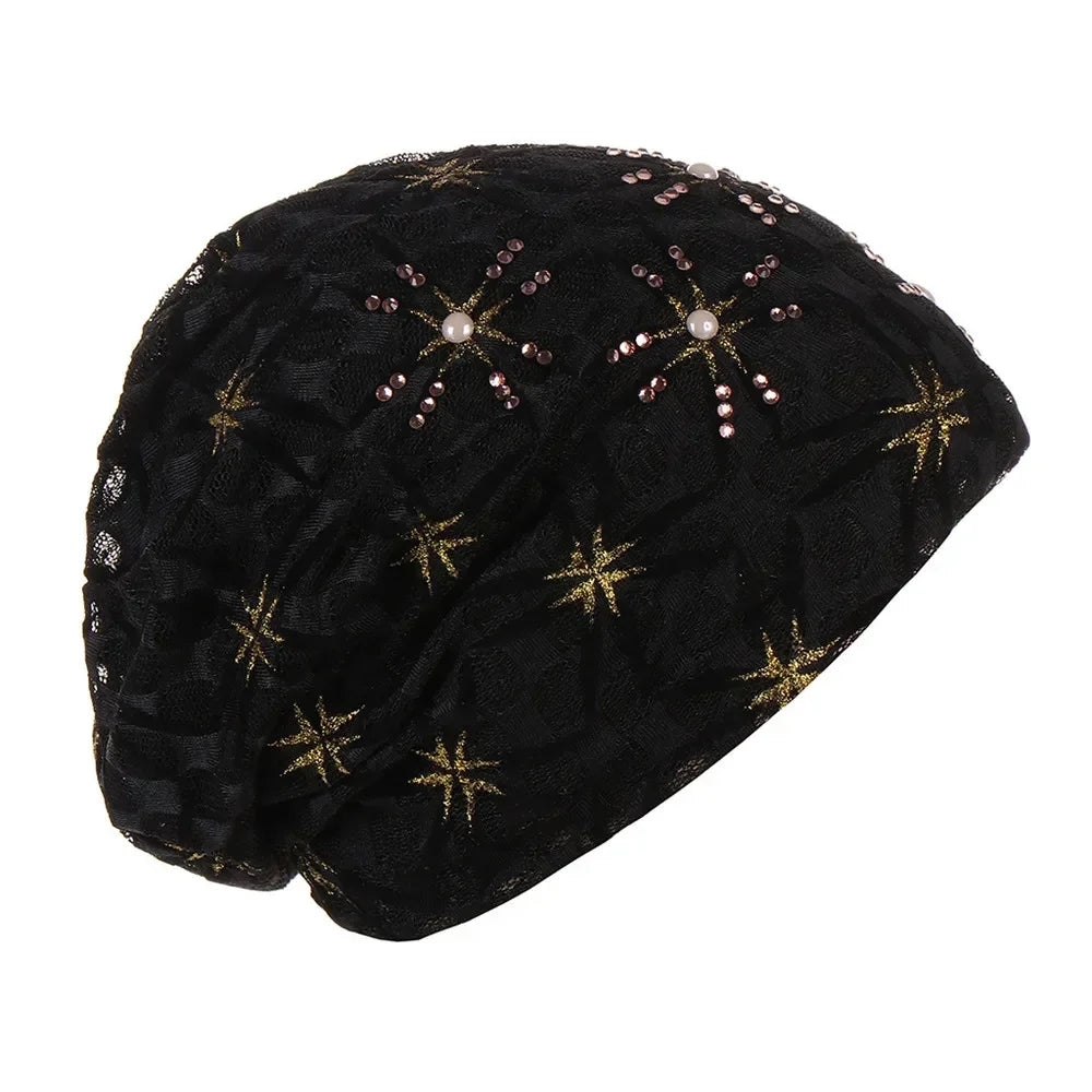 Women Men Sleeping Hat Baggy Beanie Satin Lined Night Unisex Sleep Cap Hair Care Bonnet Hair Loss Nightcap Pullover Hat Headwear