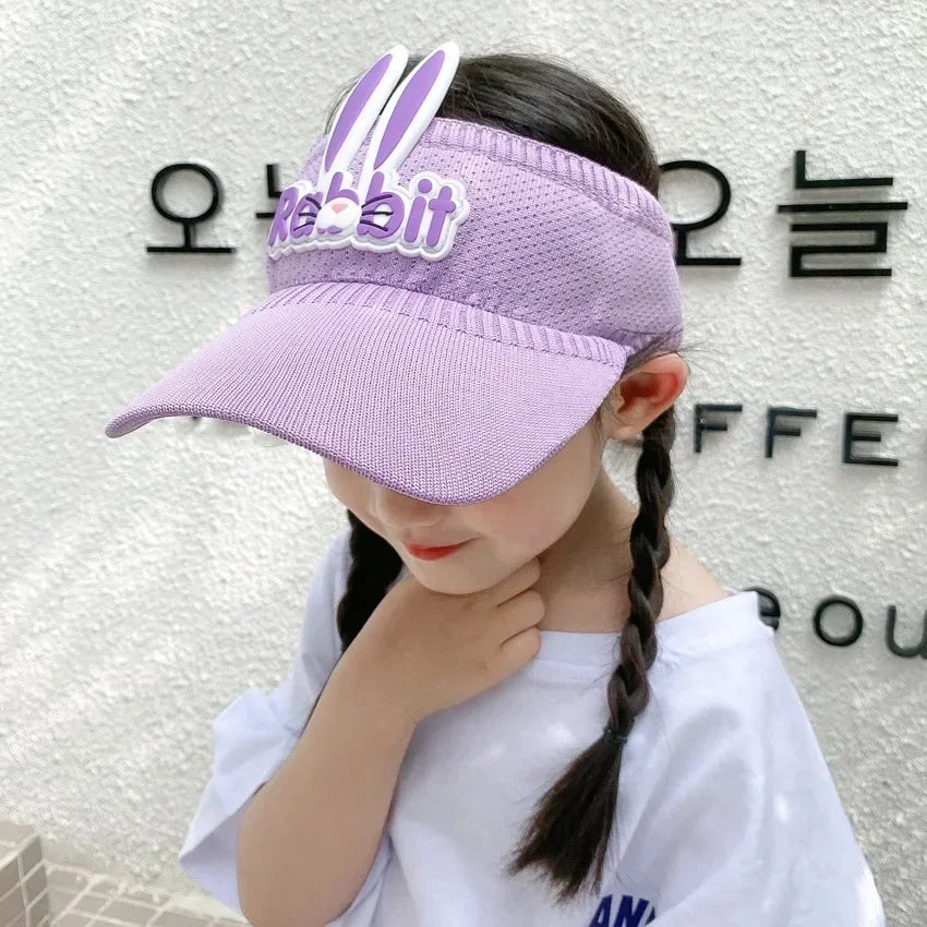 2023 New Kids Sun Hats Children Summer Visors Cute Rabbit Wings Bunny Hat Summer Hat for Kids Boys Girls Hats 3-12years Old