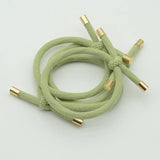 10PCS 5mm Knotted Twilled Elastic Hair Bands Golden Ends Hair Ties for fashion girls elasticity ponytail holders hair scrunches