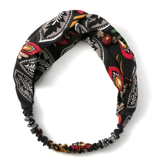 Women Girls Summer Bohemian Hair Bands Print Headbands Retro Cross Turban Bandage Bandanas HairBands Hair Accessories Headwrap
