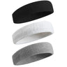 3pcs Sweatproof Sports Headbands for Men and Women - Moisture-wicking Sweatband for Tennis, Basketball, Running, Gym, Workout