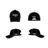 Wholesale 5-Panel Solid Color Embroidery Baseball Cap Custom Logo Snapback Cap Outdoor Curved Roof Dome Sunscreen Sports Cap