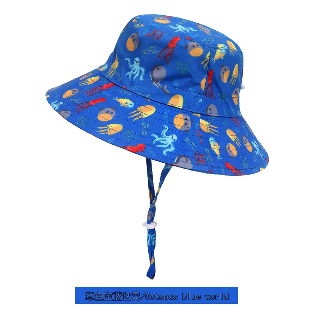 XS,M,L Summer Baby Sun Hat UV Protection Kids Bucket Hat For Girls Boys Outdoor Panama Beach Caps Toddler Infant Bucket Cap