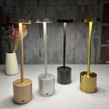 1PC Metal Classic Table Lamp USB Rechargeable Night Light Stepless Dimming Touch 3 Level Bedside Lamp Hotel Bar Decoration