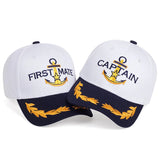 Men Women Baseball Caps Embroidered Captain & First Mate Hats Boating Marine Sailor Perfect Nautical Gift Presents Party Fun Hat