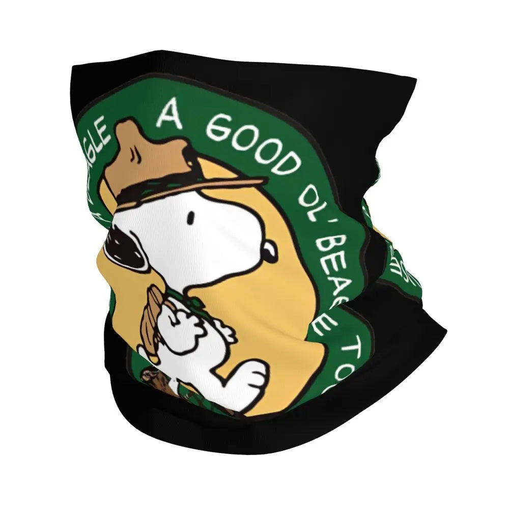 Snoopy & Woostock Manga Bandana Funny Balaclava Spring Running Travel UV Protection Bicycle Mask Breathable Face Cover Mask