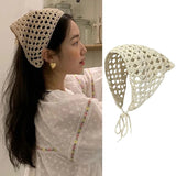 Flower Headscarf Headbands Knitting Hairband For Women Bandanas Headwear Fashion Girls Headband Hair Accessories