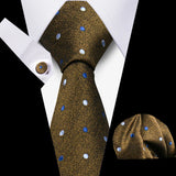 Men Neckties Tie Classic Handkerchiefs Plaid Necktie Cufflinks For Men Blouse Business Wedding Accessories Woman Collar Man Gift