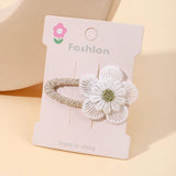 1pcs Ins Daisy Flower Hair Clips Baby Girl Hairpins for Kids Lace White Barette Princess Hooks Infant Accessories Korean