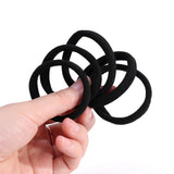 100pcs Black Basic Hair Bands Women Girls Simple High Elastic Headband Ties Rubber Ropes Scrunchies Ponytail Holders Accessories