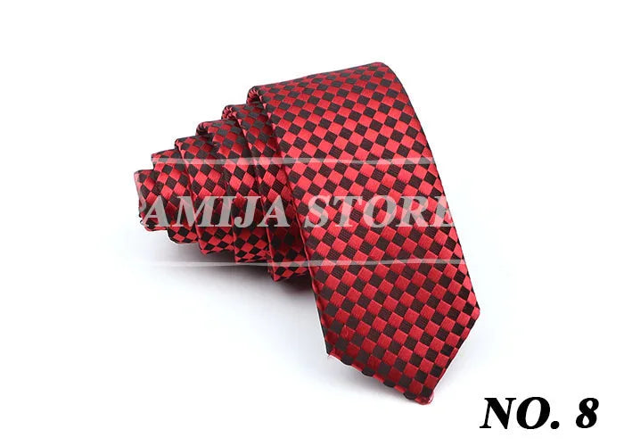 Slim Ties For Men Women Skinny Striped Plaid Paisley 5cm Necktie Casual Wear For Party Wedding Narrow Collar Male Tie Accessorie