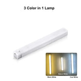 LED Motion Sensor Night Light Rechargeable Induction Bar Light Portable Cordless Magnetic Cabinet Lamp for Kitchen Room Bedside