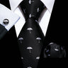 New Arrival Men's Ties Set Dinosaur Pattern Navy Gold Mens Wedding Necktie 8.5cm Necktie Business Silk Ties For Men Gift FA-5191