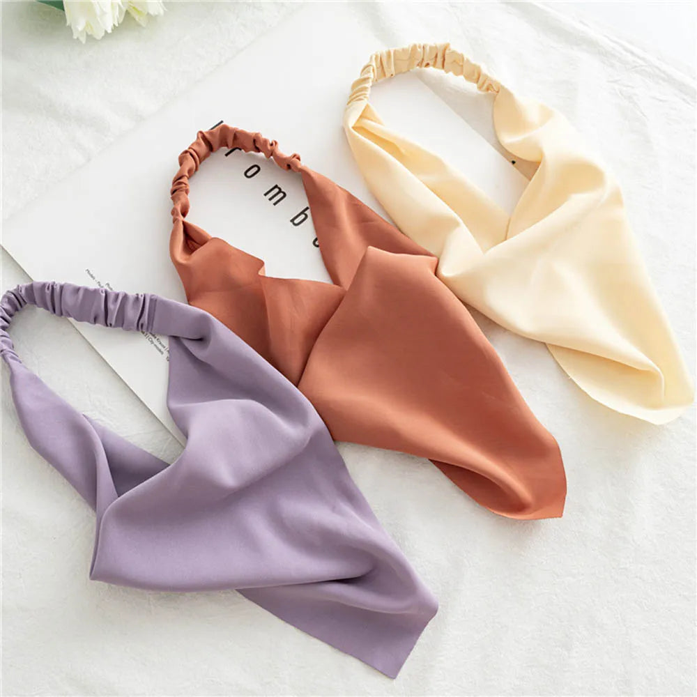 Headbands Cute Women Elastic Hair Accessories Bandana Turban Headwrap Triangle Hair Scarf