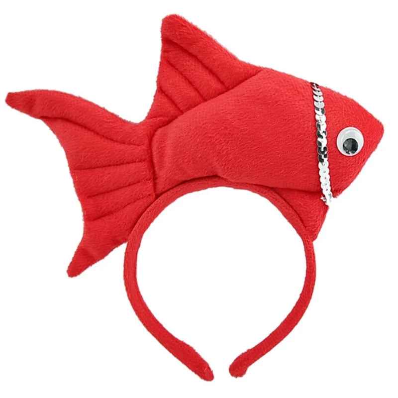 Cartoon Animal Headband Halloween Festival Performance Props Headband Little Penguin Lion Monkey Fish Headbands Hair Accessories