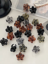 Mini Flower Hair Clips Pack for Women - Creaseless Styling Claw Clips for Bangs and Tiny Hair Styling