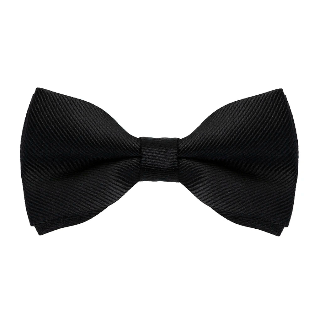 HUISHI Bow Ties For Men Solid Stripe Black Pearl White Bowtie Elegant Mans Bussiness Wedding Party Accessories Butterfly Bow