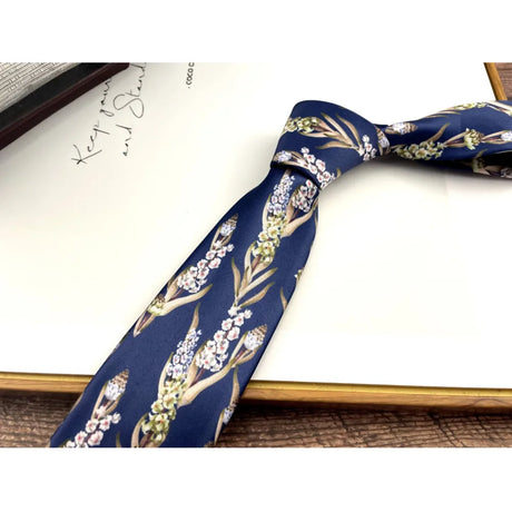 Fashion 8CM Wdith Brown Neckties Vintage Retro Flower Printed Ties For Adult Mens Casual Daily Neckwear Wedding Party Cravate