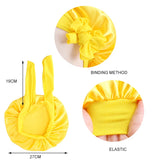 Solid Satin Silk Bonnet with Band Tie Baby Sleep Cap Bowknot Kids Baby Night Sleep Cap Beanies Girl Makeup Cap Children Nightcap