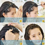 Fashion Women Girls Non-Slip Hair Bands With Clips Double Layer Headbands Hairstyle Bezel Hair Hoop Hair Accessories Headwear