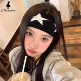 Star Embroidery Sports Headband for Running, Cycling, Yoga | Black Headbands for Women No Slip Soft Hair Accessories