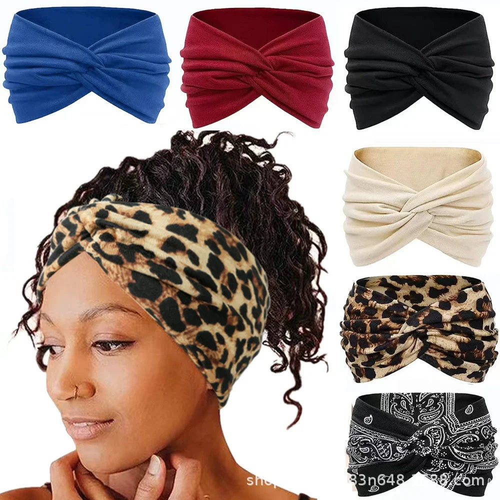 1pc/4pcs Wide Headbands for Women, Boho Bandeau Head Bands, Workout Head Wraps, Stretch No Slip Hair Wraps