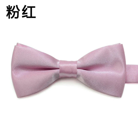 Fashion Kids Solid Color Bow Ties Imitation Silk Student Bowties Soft Black Red Butterfly Bowknot Wedding Party Cute Pet Cravat