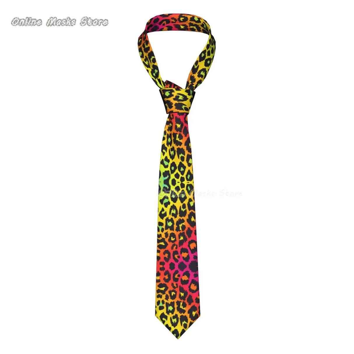 Leopard Men Neckties Silk Polyester 8 cm Narrow Tiger King Neck Tie for Men Suits Accessories Wedding Party Cosplay