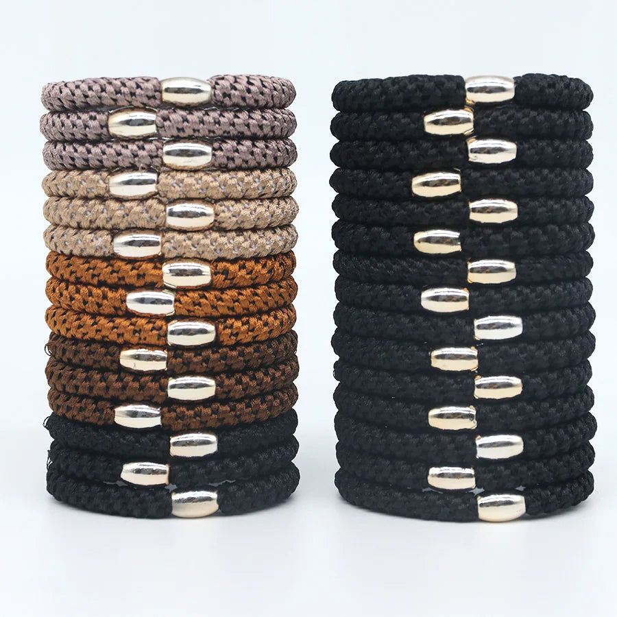 15Pcs Hair Ties for Women, Hair Elastics for Thick Hair, Strong Stretchy Ponytail Holders, No Slip No Damage No Crease Hai
