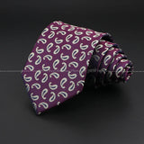 New Design Wedding Men Tie Purple Solid Striped Paisley Flower Neckties Men Business Dropshipping Groom Collar Accessories Gift