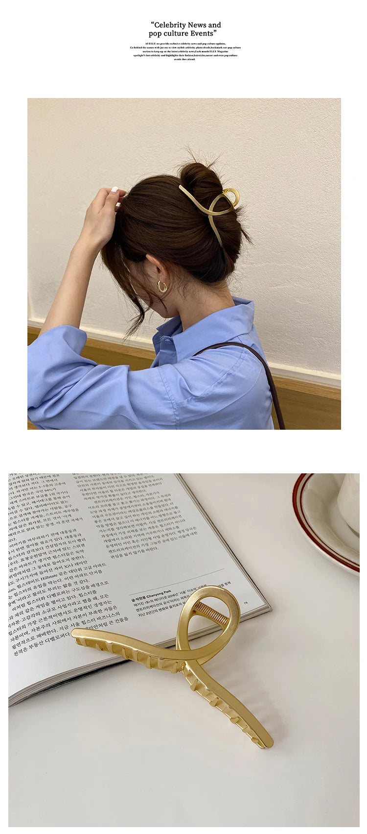 GoldHollow Geometric Hair Clips Metal Hair Claw Cross Hairclip Headband Hairpin Sliver Hair Crab Women Fashion Hair