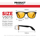 VIVIBEE Classic Square Gaming Blue Light Blocking Glasses Men Yellow Women Office Anti Light Eyeglasses Computer Filter Goggles