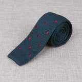 Men's Suits Knit Tie Plain Necktie For Wedding Party Tuxedo Casual Dots Woven Skinny Gravatas Cravats Accessories 25colors