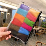 12pcs/set Candy Towel Elastics Hair Ties Thick Hair Headband Knit Scrunchies Hair Rope Sport Hair Accessories for Women