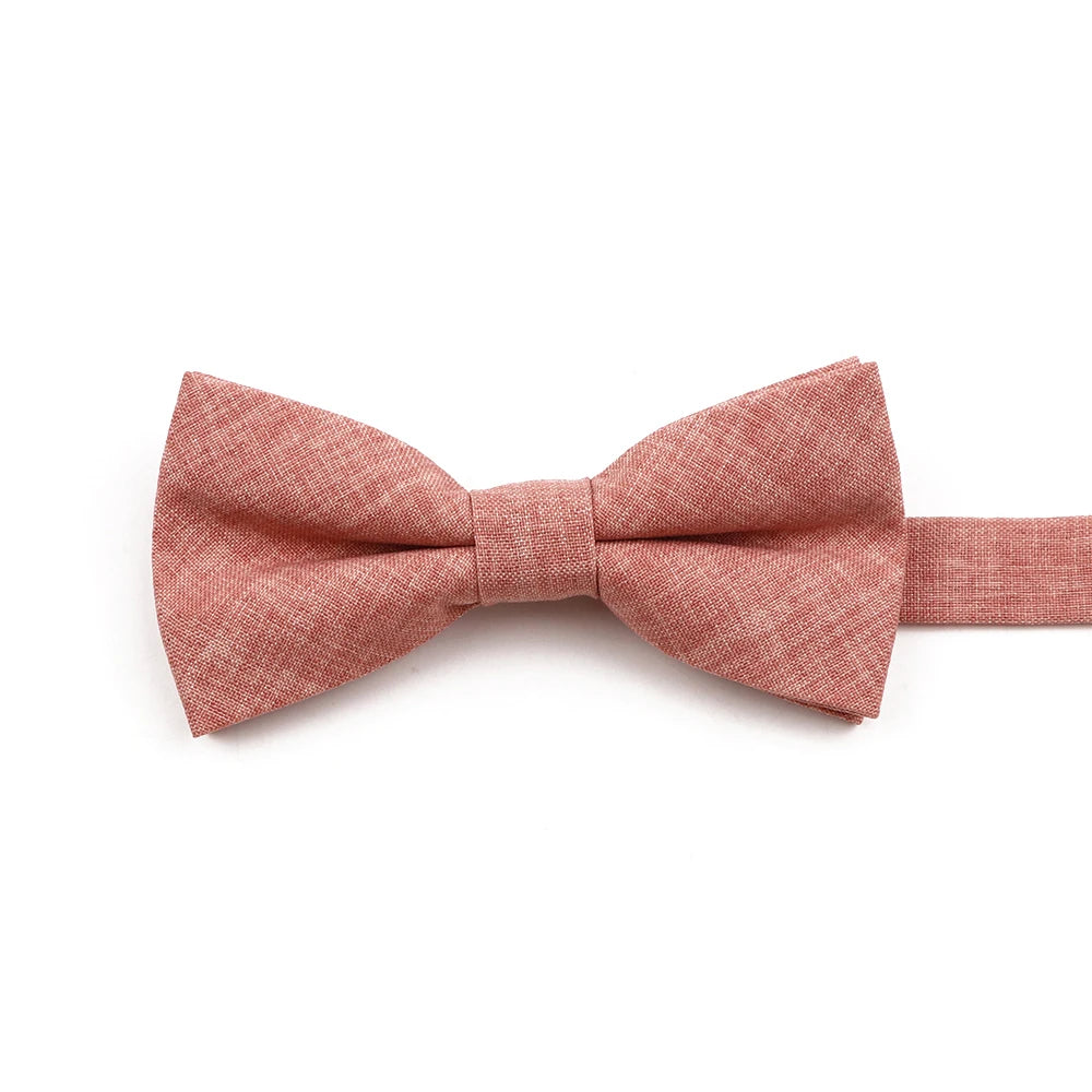 High Quality Mens Solid Color Bowtie Set For Men Children Wedding Party Dinner Accessory Pink Orange Father-son Bow Tie Gift
